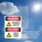 Signmission Hot Surface Sign, 10 in H x 7 in W, Vinyl Decal, Hot Work In Progress Keep Out Bilingual OS-2PACK-DS-D-710-VS-1365 - alternate 2